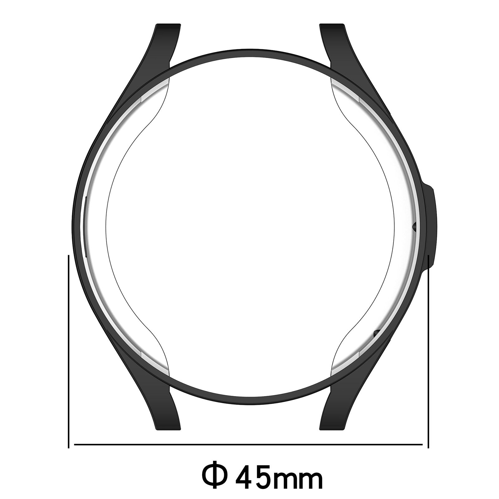 For Samsung Galaxy Watch6 Classic 43mm Anti-scratch TPU Hollow-out Watch Case Protective Cover - Transparent For Samsung Galaxy Watch6 Classic 43mm Anti-scratch TPU Hollow-out Watch Case Protective Cover - Transparent